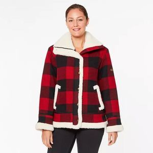 UGG Koolaburra by Ugg Buffalo plaid check lumberjacks jacket faux fur large